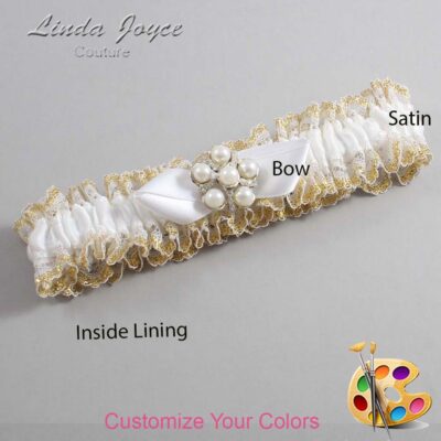 Couture Garters / Custom Wedding Garter / Customizable Wedding Garters / Personalized Wedding Garters / Wendy #04-B41-M13 / Wedding Garters / Bridal Garter / Prom Garter / Linda Joyce Couture