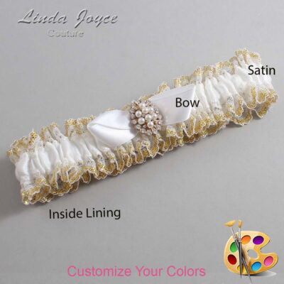Couture Garters / Custom Wedding Garter / Customizable Wedding Garters / Personalized Wedding Garters / Suellen #04-B41-M17 / Wedding Garters / Bridal Garter / Prom Garter / Linda Joyce Couture