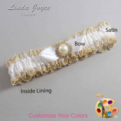 Couture Garters / Custom Wedding Garter / Customizable Wedding Garters / Personalized Wedding Garters / Vickie #04-B41-M21 / Wedding Garters / Bridal Garter / Prom Garter / Linda Joyce Couture