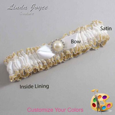Couture Garters / Custom Wedding Garter / Customizable Wedding Garters / Personalized Wedding Garters / Vickie #04-B41-M22 / Wedding Garters / Bridal Garter / Prom Garter / Linda Joyce Couture