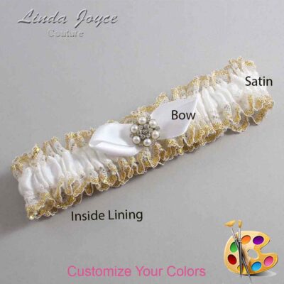 Couture Garters / Custom Wedding Garter / Customizable Wedding Garters / Personalized Wedding Garters / Virginia #04-B41-M23 / Wedding Garters / Bridal Garter / Prom Garter / Linda Joyce Couture