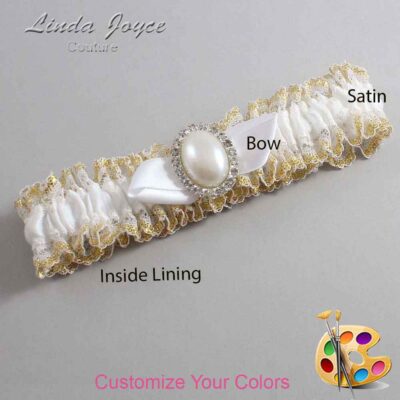 Couture Garters / Custom Wedding Garter / Customizable Wedding Garters / Personalized Wedding Garters / Sonya #04-B41-M31 / Wedding Garters / Bridal Garter / Prom Garter / Linda Joyce Couture