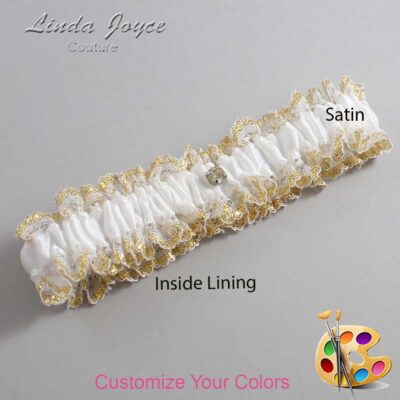 Couture Garters / Custom Wedding Garter / Customizable Wedding Garters / Personalized Wedding Garters / Solitaire #04-M03 / Wedding Garters / Bridal Garter / Prom Garter / Linda Joyce Couture