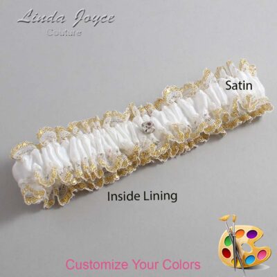 Couture Garters / Custom Wedding Garter / Customizable Wedding Garters / Personalized Wedding Garters / Solitaire #04-M04 / Wedding Garters / Bridal Garter / Prom Garter / Linda Joyce Couture