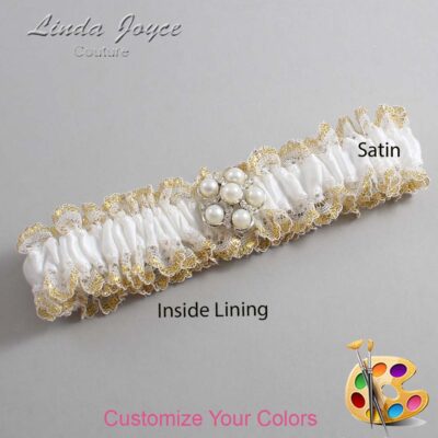 Couture Garters / Custom Wedding Garter / Customizable Wedding Garters / Personalized Wedding Garters / Liza #04-M13 / Wedding Garters / Bridal Garter / Prom Garter / Linda Joyce Couture