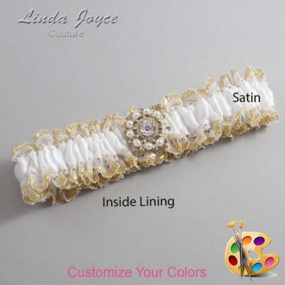 Couture Garters / Custom Wedding Garter / Customizable Wedding Garters / Personalized Wedding Garters / Phyllis #04-M14 / Wedding Garters / Bridal Garter / Prom Garter / Linda Joyce Couture