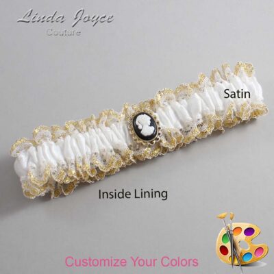 Couture Garters / Custom Wedding Garter / Customizable Wedding Garters / Personalized Wedding Garters / Cally #04-M15 / Wedding Garters / Bridal Garter / Prom Garter / Linda Joyce Couture
