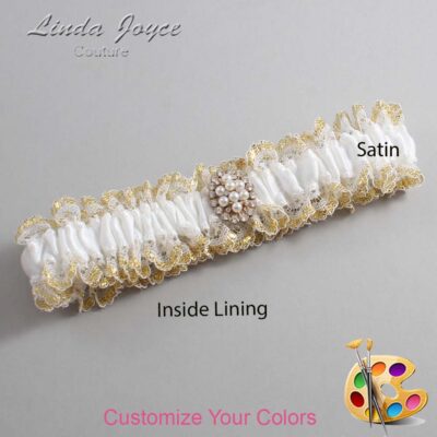 Couture Garters / Custom Wedding Garter / Customizable Wedding Garters / Personalized Wedding Garters / Leigh #04-M17 / Wedding Garters / Bridal Garter / Prom Garter / Linda Joyce Couture