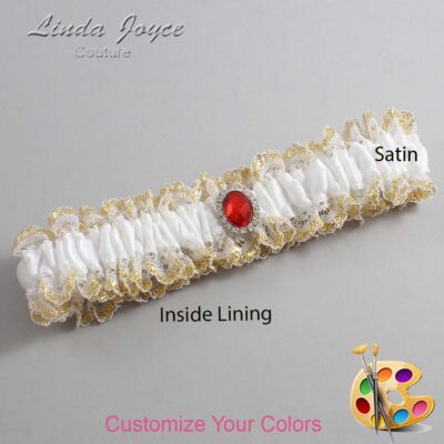 Couture Garters / Custom Wedding Garter / Customizable Wedding Garters / Personalized Wedding Garters / Jewels #04-M26 / Wedding Garters / Bridal Garter / Prom Garter / Linda Joyce Couture