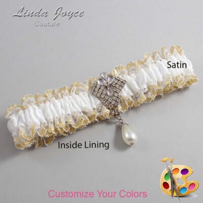 Couture Garters / Custom Wedding Garter / Customizable Wedding Garters / Personalized Wedding Garters / Lauren #04-M33 / Wedding Garters / Bridal Garter / Prom Garter / Linda Joyce Couture