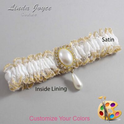 Couture Garters / Custom Wedding Garter / Customizable Wedding Garters / Personalized Wedding Garters / Cora #04-M34 / Wedding Garters / Bridal Garter / Prom Garter / Linda Joyce Couture