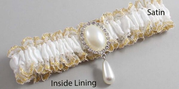 Couture Garters / Custom Wedding Garter / Customizable Wedding Garters / Personalized Wedding Garters / Cora #04-M35 / Wedding Garters / Bridal Garter / Prom Garter / Linda Joyce Couture