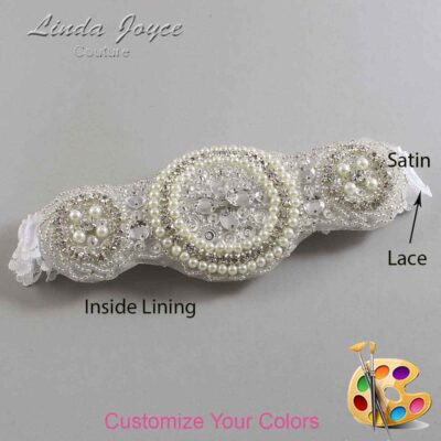 Couture Garters / Custom Wedding Garter / Customizable Wedding Garters / Personalized Wedding Garters / Linda #05-A00 / Wedding Garters / Bridal Garter / Prom Garter / Linda Joyce Couture