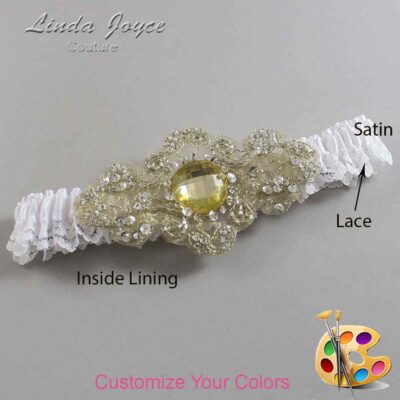 Couture Garters / Custom Wedding Garter / Customizable Wedding Garters / Personalized Wedding Garters / Bijou # 05-A03-Gold / Wedding Garters / Bridal Garter / Prom Garter / Linda Joyce Couture