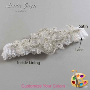 Couture Garters / Custom Wedding Garter / Customizable Wedding Garters / Personalized Wedding Garters / Isabella # 05-A08-Silver / Wedding Garters / Bridal Garter / Prom Garter / Linda Joyce Couture