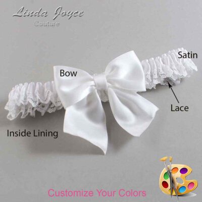 Couture Garters / Custom Wedding Garter / Customizable Wedding Garters / Personalized Wedding Garters / Kimberly #05-B01-00 / Wedding Garters / Bridal Garter / Prom Garter / Linda Joyce Couture