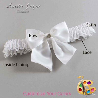 Couture Garters / Custom Wedding Garter / Customizable Wedding Garters / Personalized Wedding Garters / Pamela #05-B01-M03 / Wedding Garters / Bridal Garter / Prom Garter / Linda Joyce Couture