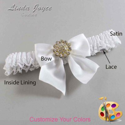 Couture Garters / Custom Wedding Garter / Customizable Wedding Garters / Personalized Wedding Garters / Penny #05-B01-M12 / Wedding Garters / Bridal Garter / Prom Garter / Linda Joyce Couture