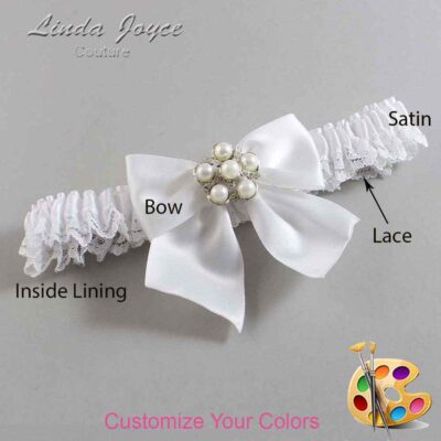 Couture Garters / Custom Wedding Garter / Customizable Wedding Garters / Personalized Wedding Garters / Monica #05-B01-M13 / Wedding Garters / Bridal Garter / Prom Garter / Linda Joyce Couture