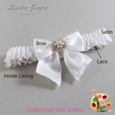 Couture Garters / Custom Wedding Garter / Customizable Wedding Garters / Personalized Wedding Garters / Cynthia #05-B01-M16 / Wedding Garters / Bridal Garter / Prom Garter / Linda Joyce Couture