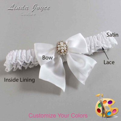 Couture Garters / Custom Wedding Garter / Customizable Wedding Garters / Personalized Wedding Garters / Annie #05-B01-M17 / Wedding Garters / Bridal Garter / Prom Garter / Linda Joyce Couture