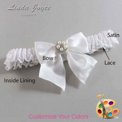 Couture Garters / Custom Wedding Garter / Customizable Wedding Garters / Personalized Wedding Garters / Kourtney #05-B01-M20 / Wedding Garters / Bridal Garter / Prom Garter / Linda Joyce Couture