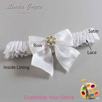 Couture Garters / Custom Wedding Garter / Customizable Wedding Garters / Personalized Wedding Garters / Larissa #05-B01-M27 / Wedding Garters / Bridal Garter / Prom Garter / Linda Joyce Couture