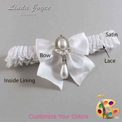 Couture Garters / Custom Wedding Garter / Customizable Wedding Garters / Personalized Wedding Garters / Jessica #05-B01-M32 / Wedding Garters / Bridal Garter / Prom Garter / Linda Joyce Couture