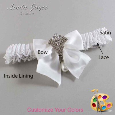 Couture Garters / Custom Wedding Garter / Customizable Wedding Garters / Personalized Wedding Garters / Madeline #05-B01-M33 / Wedding Garters / Bridal Garter / Prom Garter / Linda Joyce Couture