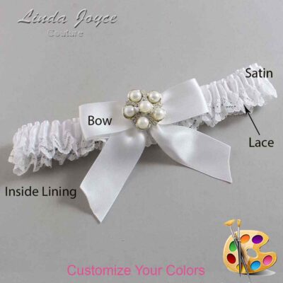 Couture Garters / Custom Wedding Garter / Customizable Wedding Garters / Personalized Wedding Garters / Sheena #05-B02-M13 / Wedding Garters / Bridal Garter / Prom Garter / Linda Joyce Couture