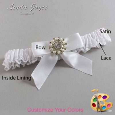 Couture Garters / Custom Wedding Garter / Customizable Wedding Garters / Personalized Wedding Garters / Wilma #05-B02-M14 / Wedding Garters / Bridal Garter / Prom Garter / Linda Joyce Couture