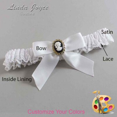 Couture Garters / Custom Wedding Garter / Customizable Wedding Garters / Personalized Wedding Garters / Sherri #05-B02-M15 / Wedding Garters / Bridal Garter / Prom Garter / Linda Joyce Couture
