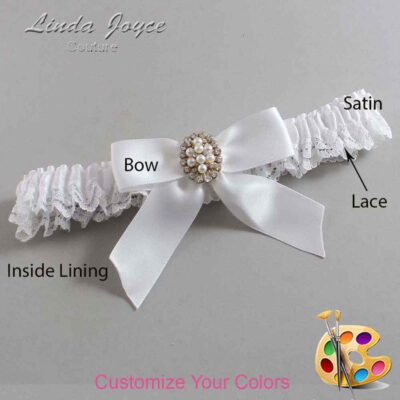 Couture Garters / Custom Wedding Garter / Customizable Wedding Garters / Personalized Wedding Garters / Quinn #05-B02-M17 / Wedding Garters / Bridal Garter / Prom Garter / Linda Joyce Couture