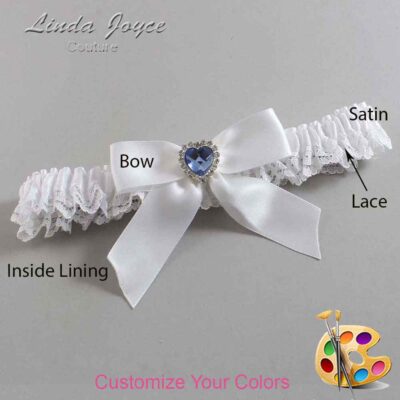 Couture Garters / Custom Wedding Garter / Customizable Wedding Garters / Personalized Wedding Garters / Misty #05-B02-M25 / Wedding Garters / Bridal Garter / Prom Garter / Linda Joyce Couture