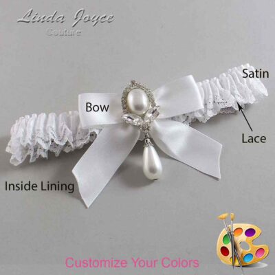 Couture Garters / Custom Wedding Garter / Customizable Wedding Garters / Personalized Wedding Garters / Tessa #05-B02-M32 / Wedding Garters / Bridal Garter / Prom Garter / Linda Joyce Couture