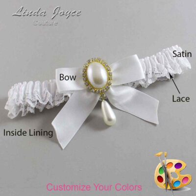 Couture Garters / Custom Wedding Garter / Customizable Wedding Garters / Personalized Wedding Garters / Trina #05-B02-M34 / Wedding Garters / Bridal Garter / Prom Garter / Linda Joyce Couture