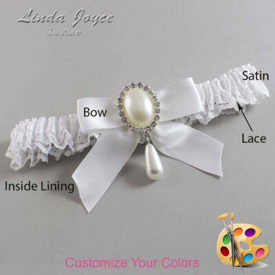 Couture Garters / Custom Wedding Garter / Customizable Wedding Garters / Personalized Wedding Garters / Trina #05-B02-M35 / Wedding Garters / Bridal Garter / Prom Garter / Linda Joyce Couture