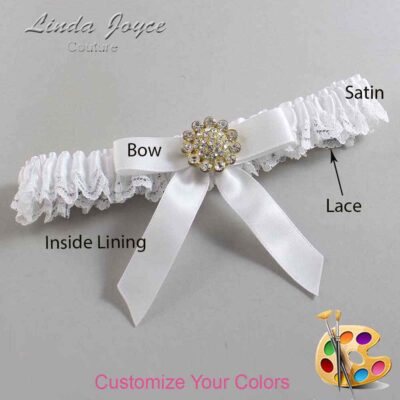 Couture Garters / Custom Wedding Garter / Customizable Wedding Garters / Personalized Wedding Garters / Samantha #05-B03-M12 / Wedding Garters / Bridal Garter / Prom Garter / Linda Joyce Couture