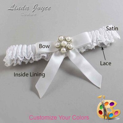 Couture Garters / Custom Wedding Garter / Customizable Wedding Garters / Personalized Wedding Garters / Natalie #05-B03-M13 / Wedding Garters / Bridal Garter / Prom Garter / Linda Joyce Couture