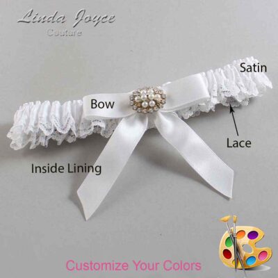Couture Garters / Custom Wedding Garter / Customizable Wedding Garters / Personalized Wedding Garters / Daryl #05-B03-M16 / Wedding Garters / Bridal Garter / Prom Garter / Linda Joyce Couture