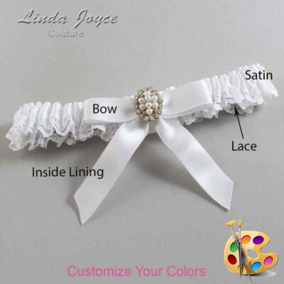 Couture Garters / Custom Wedding Garter / Customizable Wedding Garters / Personalized Wedding Garters / Jenny #05-B03-M17 / Wedding Garters / Bridal Garter / Prom Garter / Linda Joyce Couture