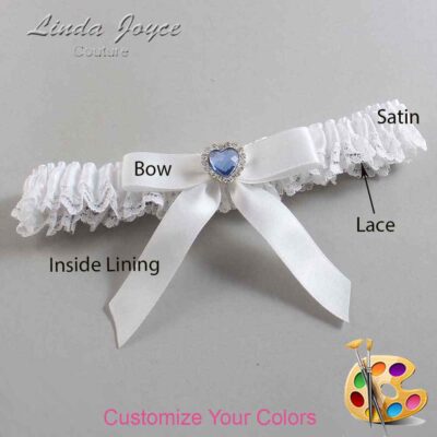 Couture Garters / Custom Wedding Garter / Customizable Wedding Garters / Personalized Wedding Garters / Gina #05-B03-M25 / Wedding Garters / Bridal Garter / Prom Garter / Linda Joyce Couture