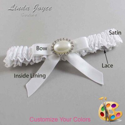 Couture Garters / Custom Wedding Garter / Customizable Wedding Garters / Personalized Wedding Garters / Eva #05-B03-M30 / Wedding Garters / Bridal Garter / Prom Garter / Linda Joyce Couture