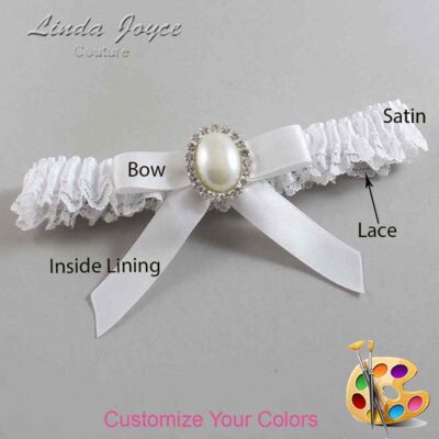 Couture Garters / Custom Wedding Garter / Customizable Wedding Garters / Personalized Wedding Garters / Harmony #05-B03-M31 / Wedding Garters / Bridal Garter / Prom Garter / Linda Joyce Couture