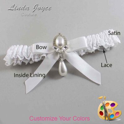 Couture Garters / Custom Wedding Garter / Customizable Wedding Garters / Personalized Wedding Garters / Bethany #05-B03-M32 / Wedding Garters / Bridal Garter / Prom Garter / Linda Joyce Couture