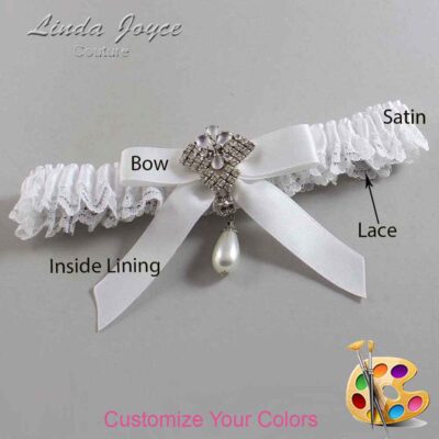 Couture Garters / Custom Wedding Garter / Customizable Wedding Garters / Personalized Wedding Garters / Bridget #05-B03-M33 / Wedding Garters / Bridal Garter / Prom Garter / Linda Joyce Couture