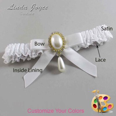 Couture Garters / Custom Wedding Garter / Customizable Wedding Garters / Personalized Wedding Garters / Demi #05-B03-M34 / Wedding Garters / Bridal Garter / Prom Garter / Linda Joyce Couture