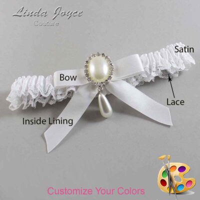 Couture Garters / Custom Wedding Garter / Customizable Wedding Garters / Personalized Wedding Garters / Demi #05-B03-M35 / Wedding Garters / Bridal Garter / Prom Garter / Linda Joyce Couture