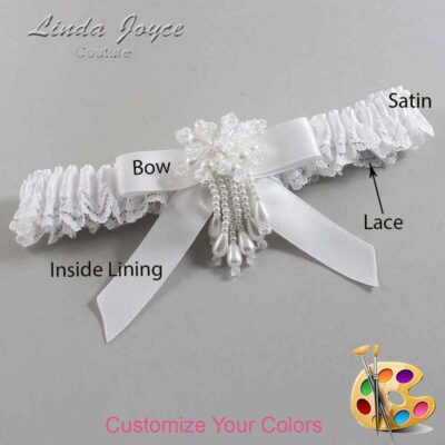 Couture Garters / Custom Wedding Garter / Customizable Wedding Garters / Personalized Wedding Garters / Kiley #05-B03-M38 / Wedding Garters / Bridal Garter / Prom Garter / Linda Joyce Couture