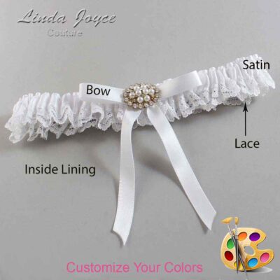 Couture Garters / Custom Wedding Garter / Customizable Wedding Garters / Personalized Wedding Garters / Christal #05-B04-M16 / Wedding Garters / Bridal Garter / Prom Garter / Linda Joyce Couture